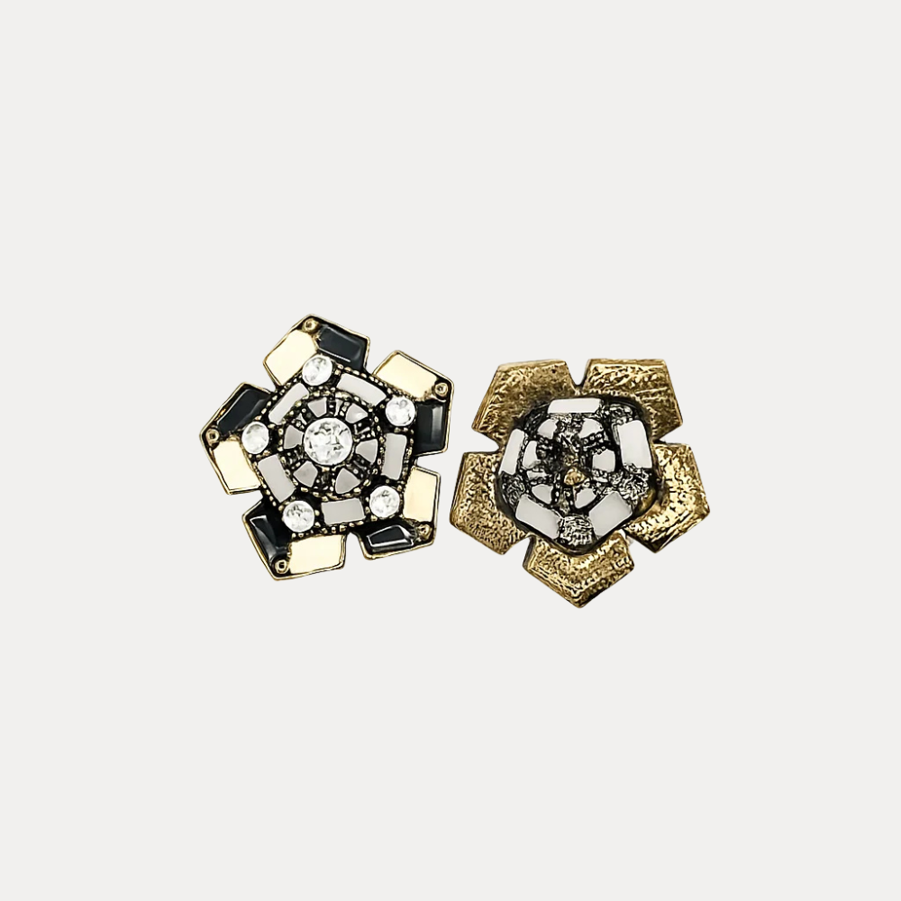 Art Deco Floral Button