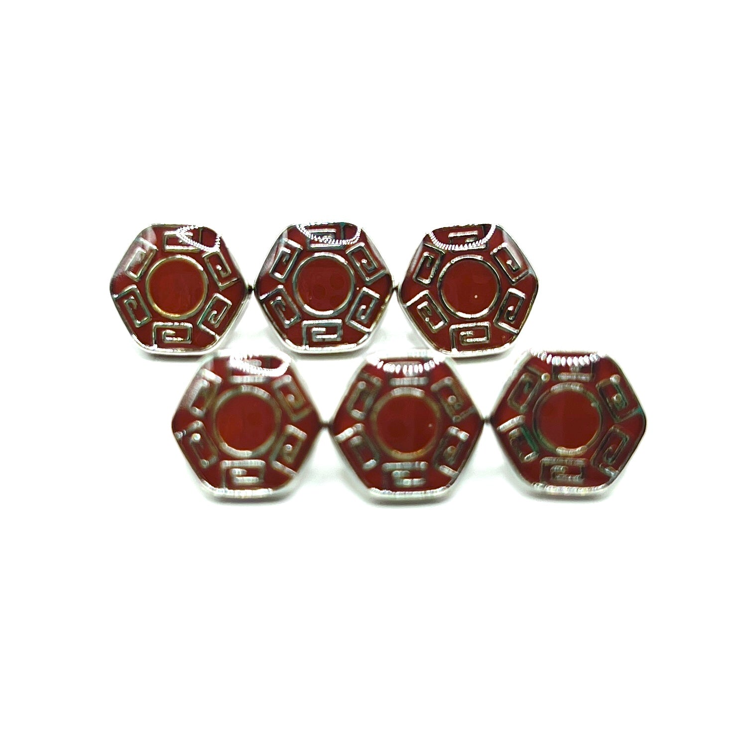 Hex Greek Kurta Button