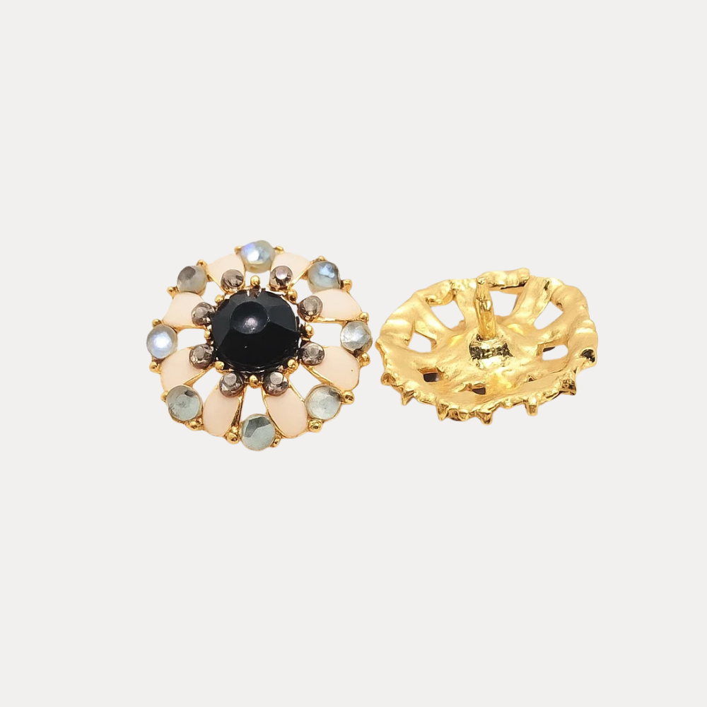 Crystal Cluster Button - 21mm