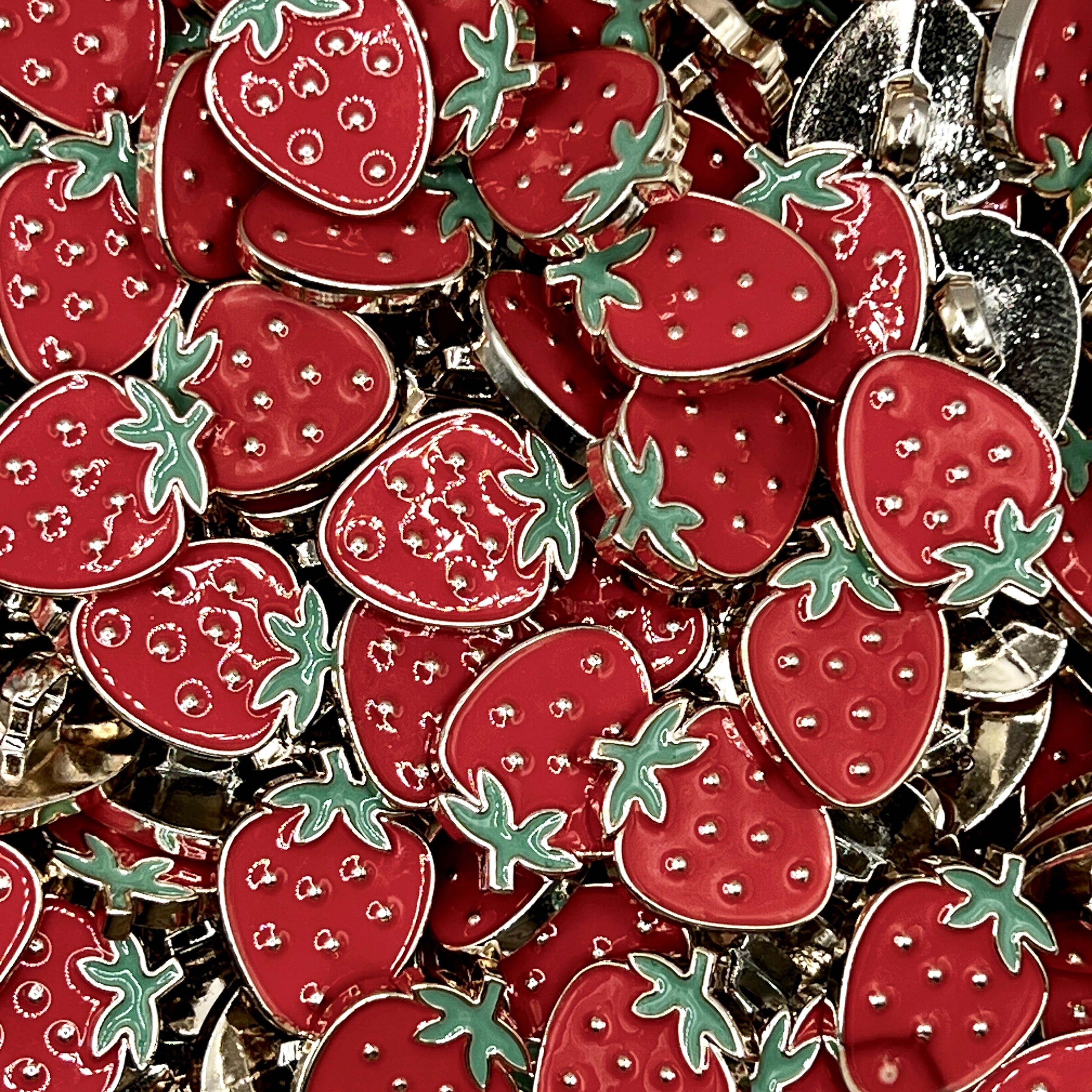 Bright Strawberry Buttons