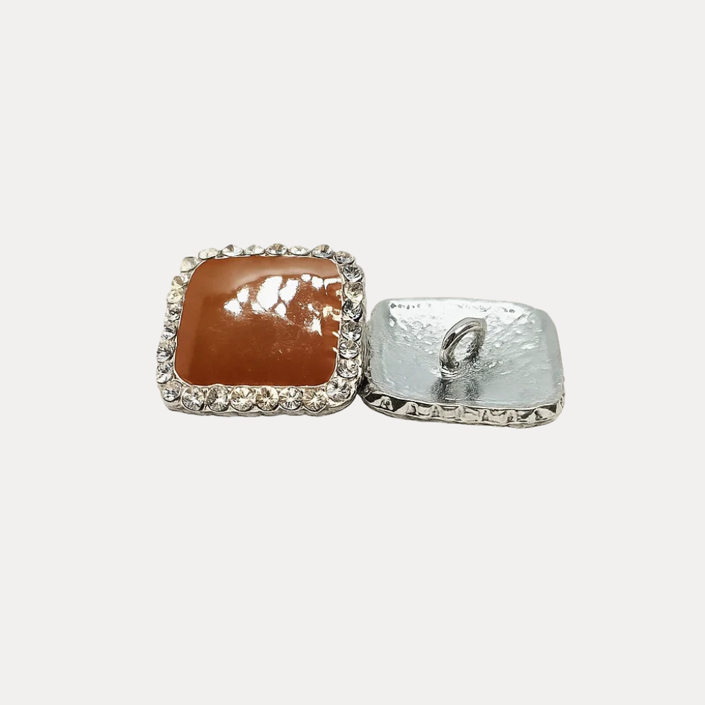 Luxurious Square Button - 21mm
