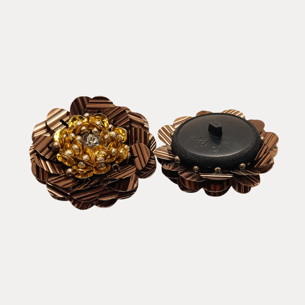 Rustic Flower Button