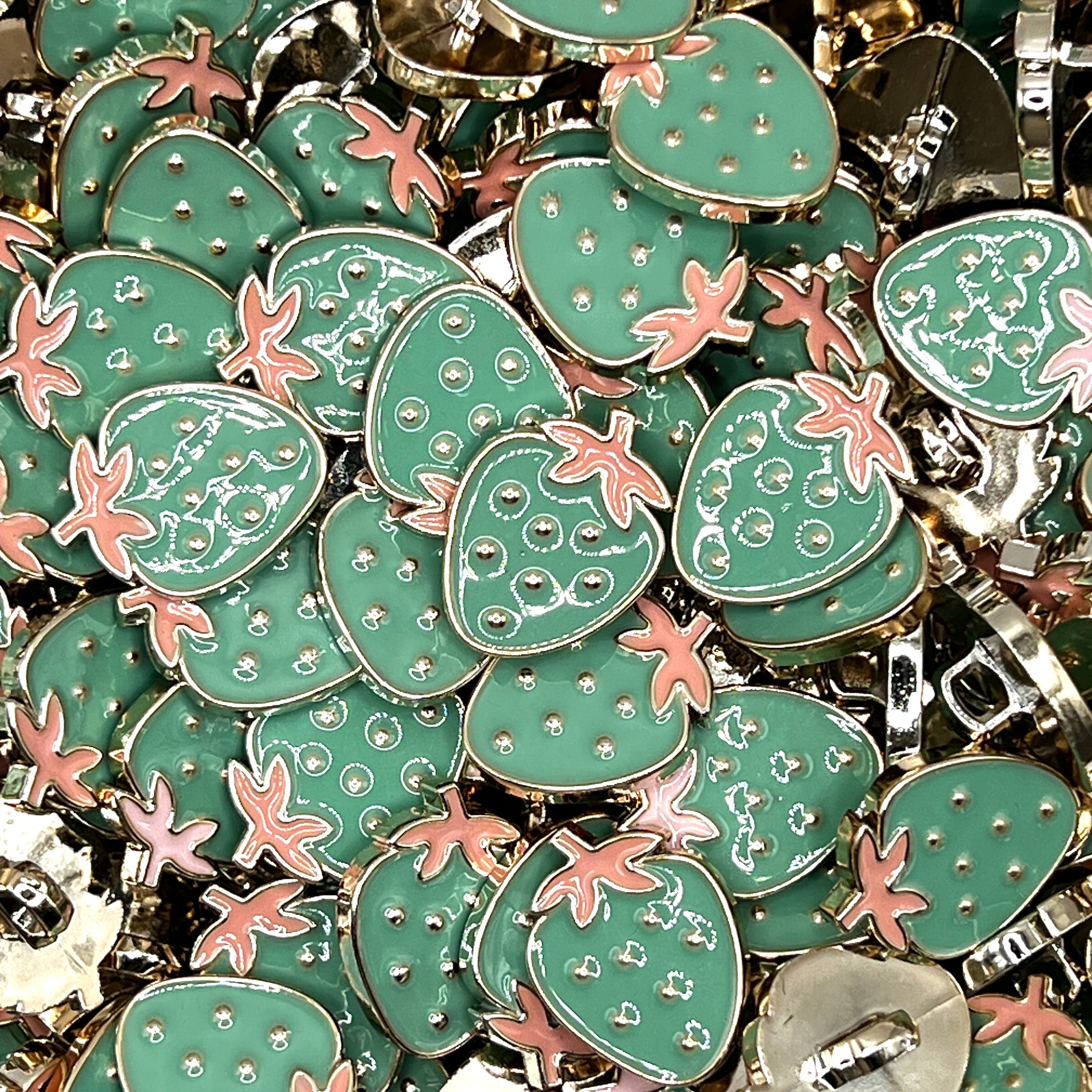 Bright Strawberry Buttons