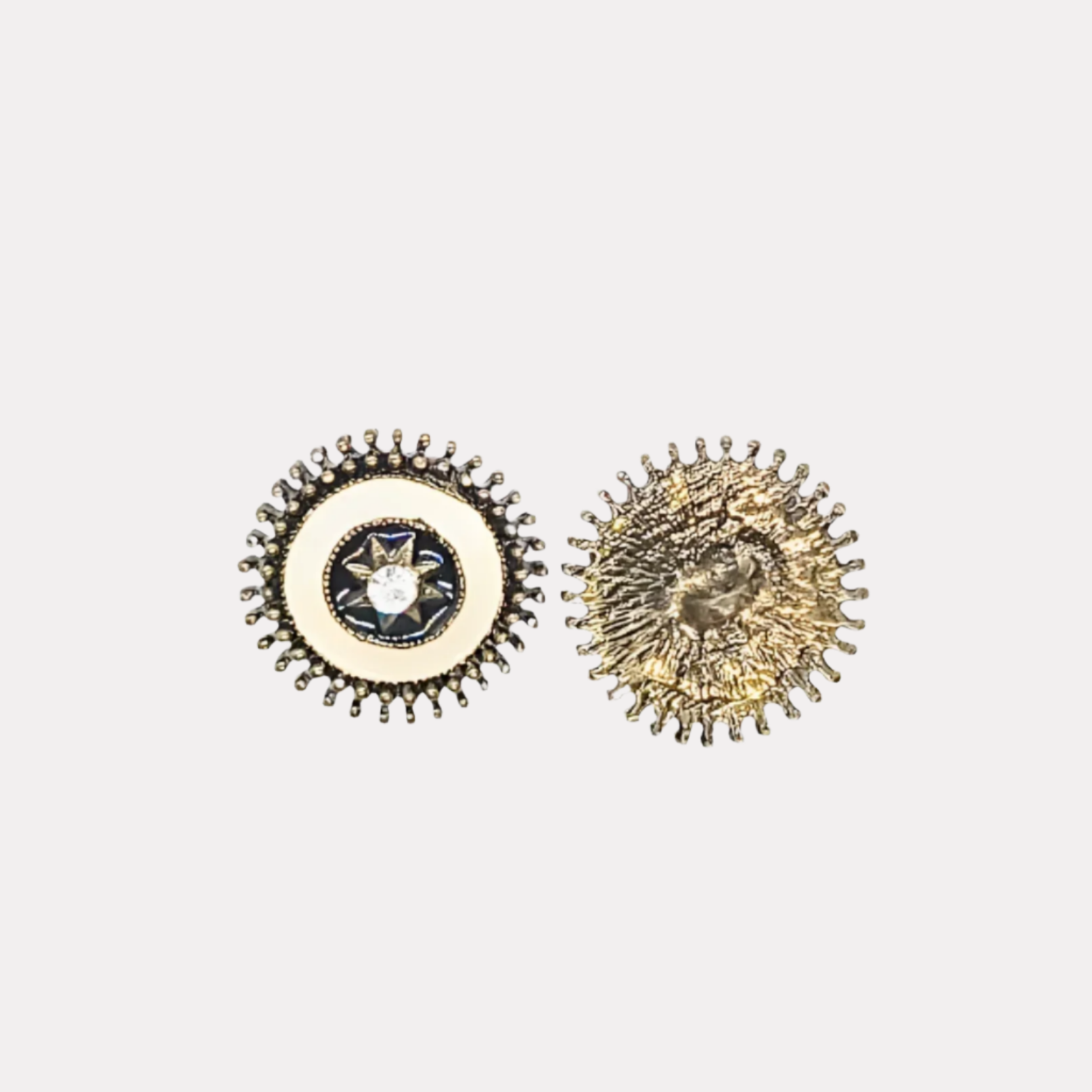 Antique Gold Round Button