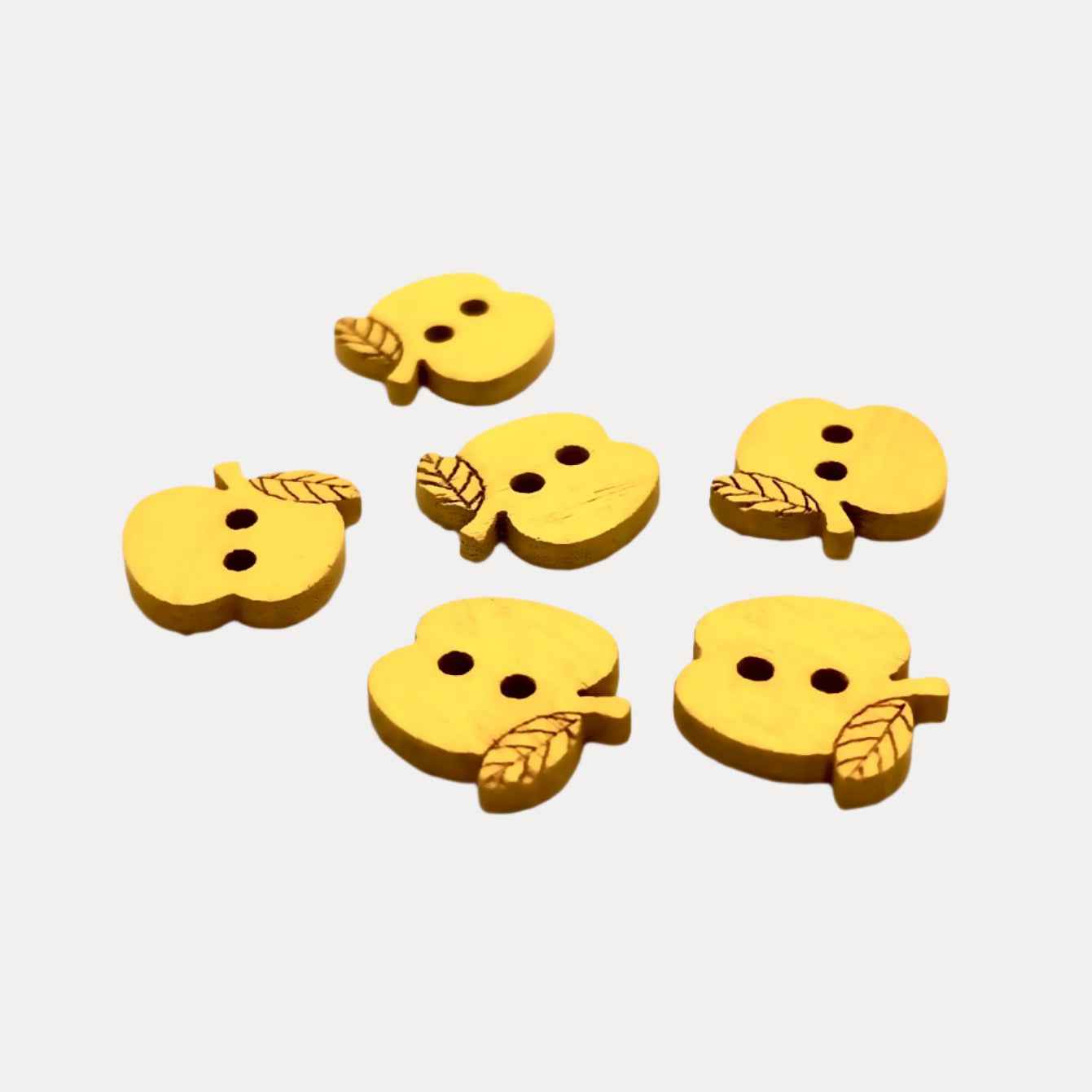 Apple Wooden Buttons