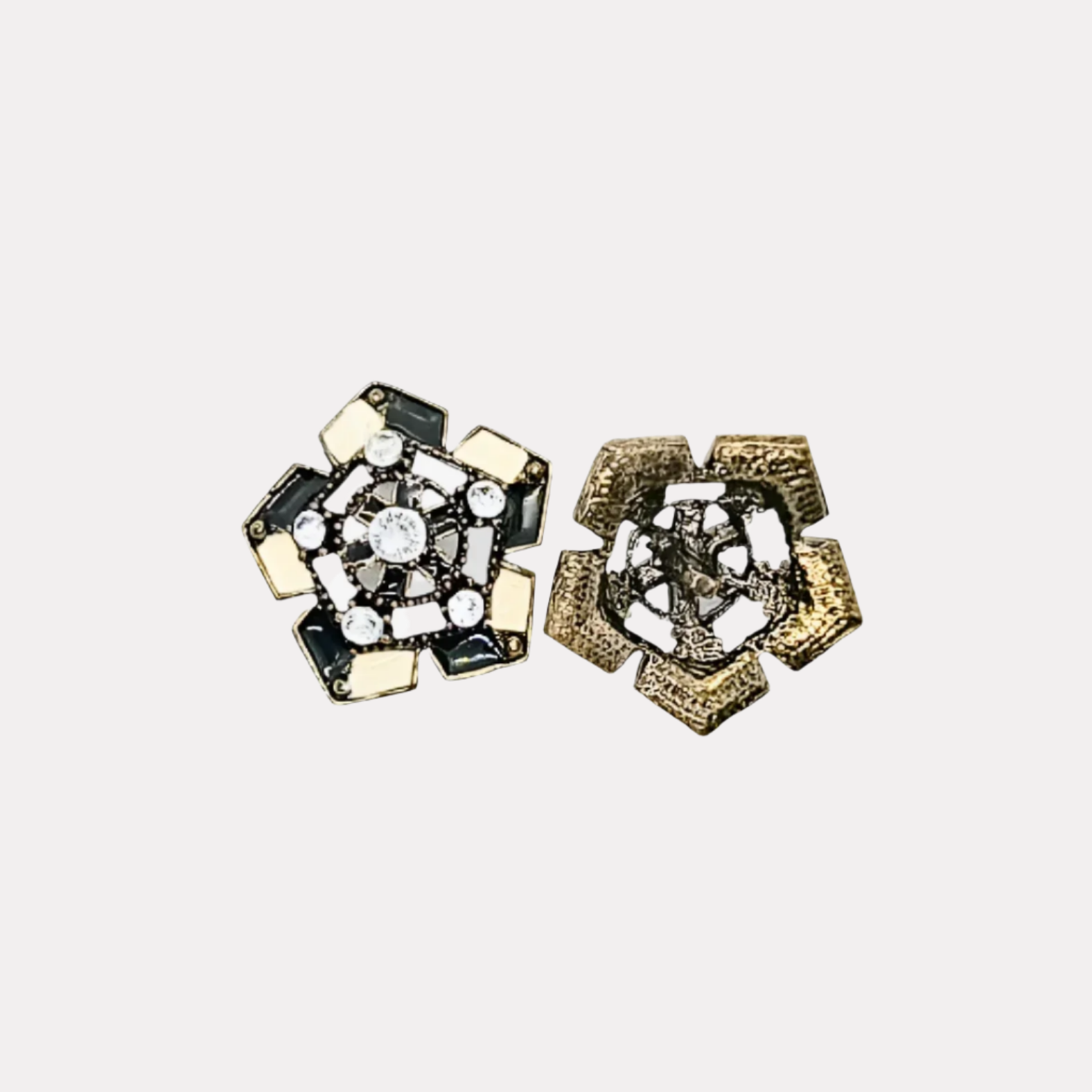 Art Deco Floral Button