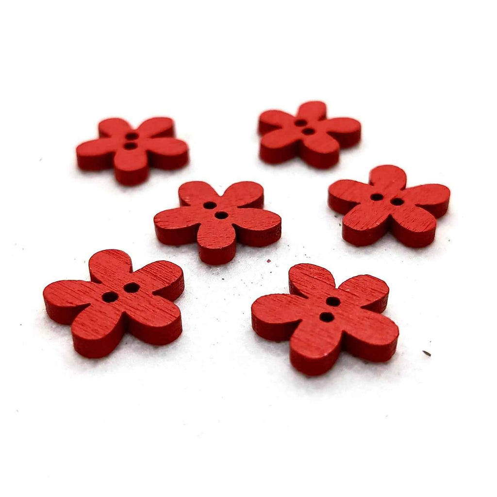 Wooden Big Flower Buttons