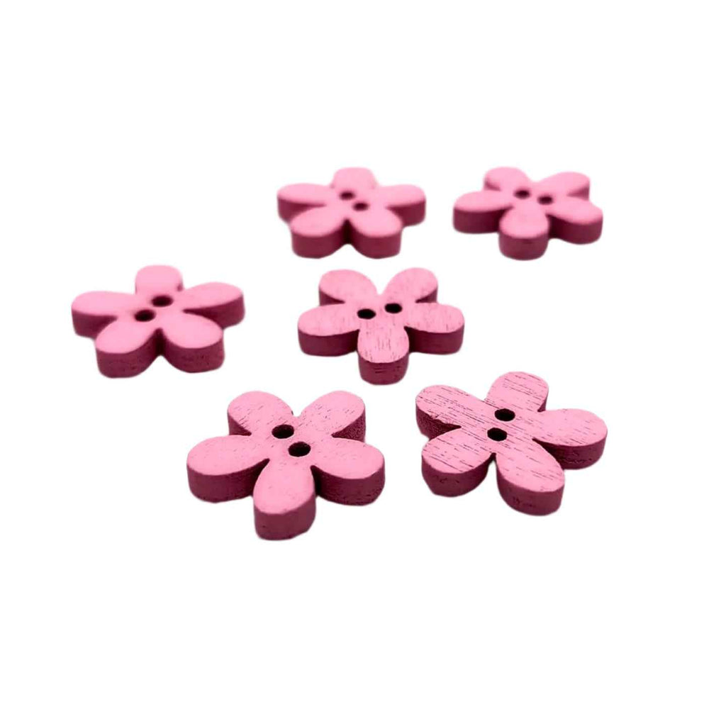 Wooden Big Flower Buttons