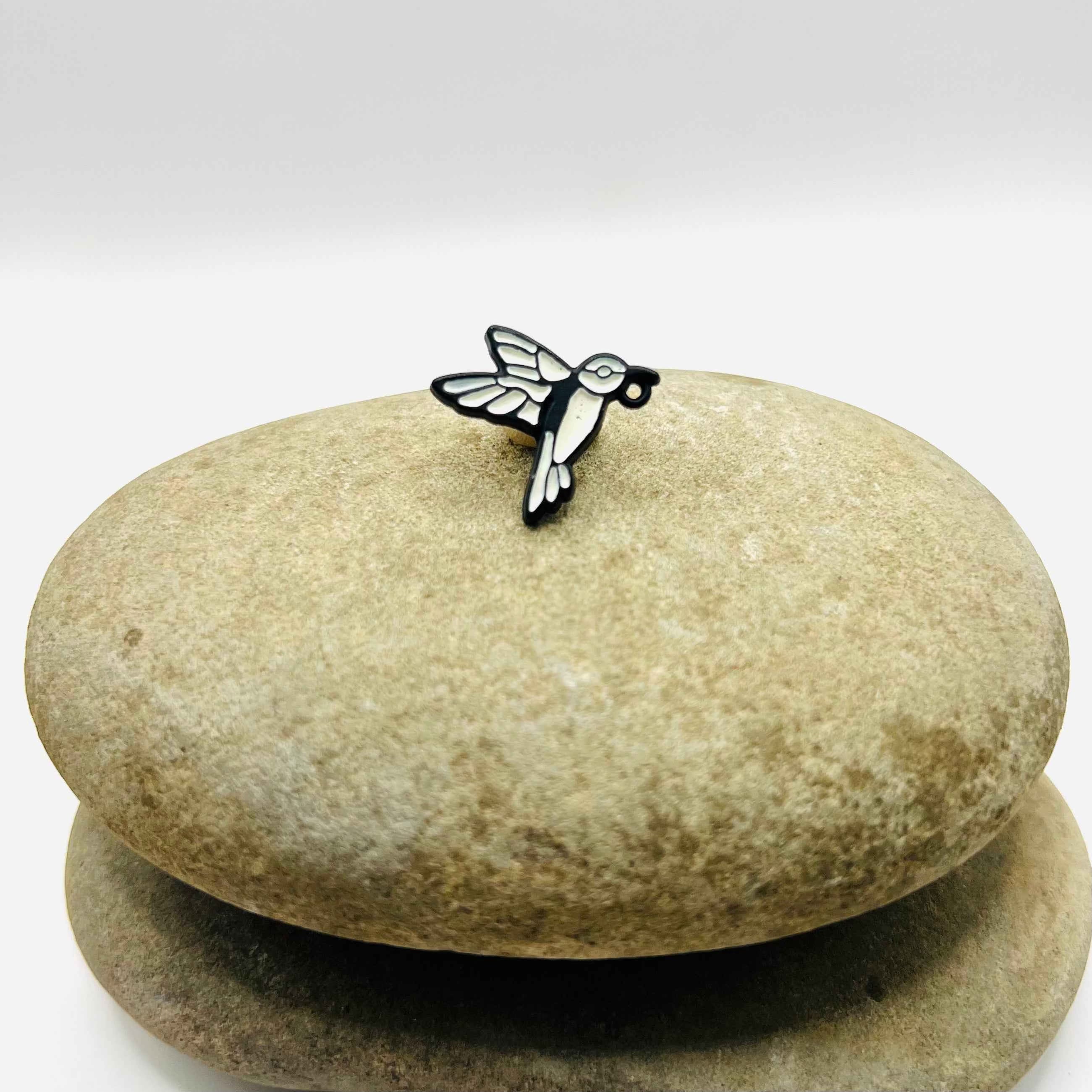 Elegant Enamel Bird Pin