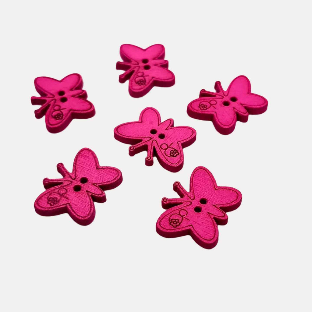 Wooden Butterfly Buttons