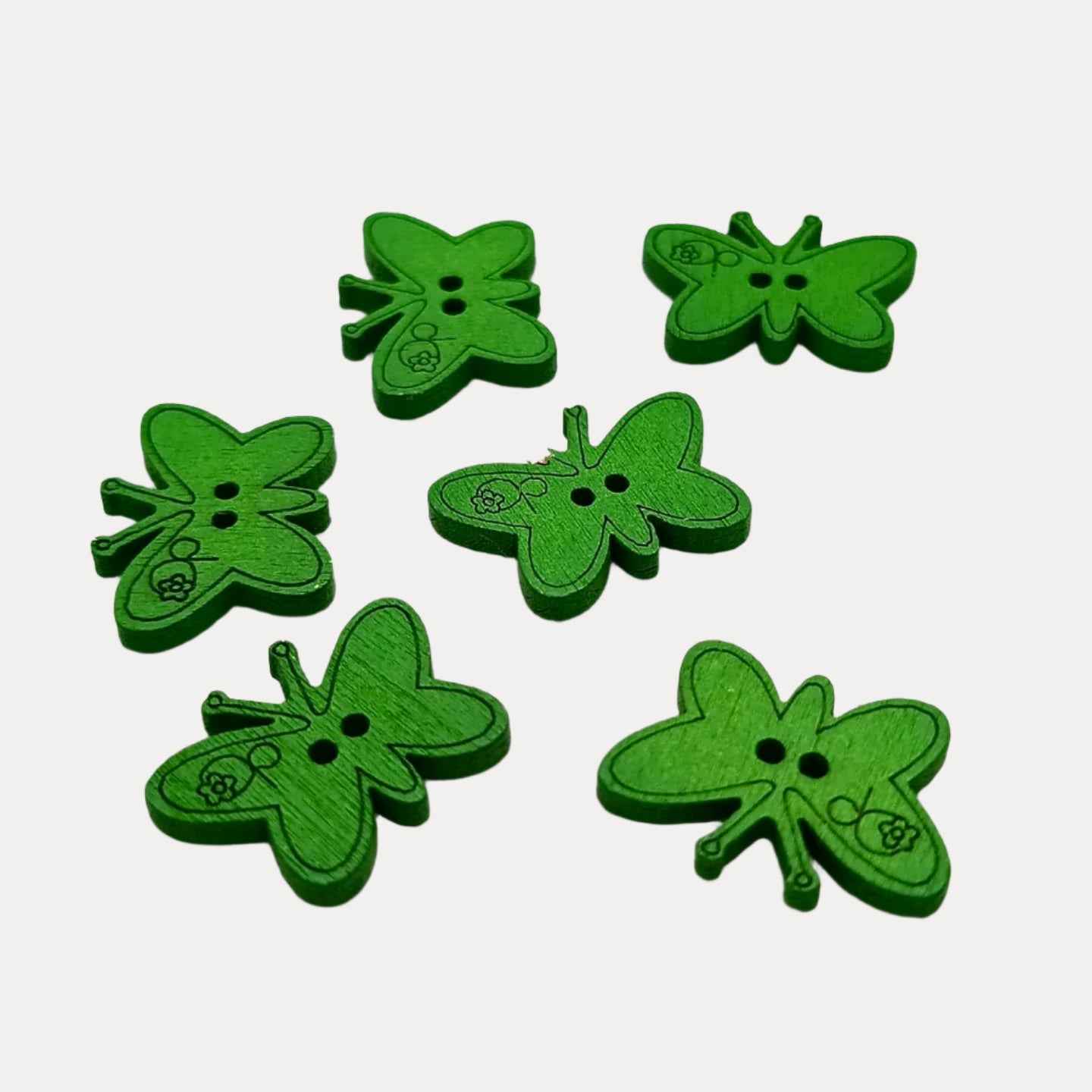 Wooden Butterfly Buttons