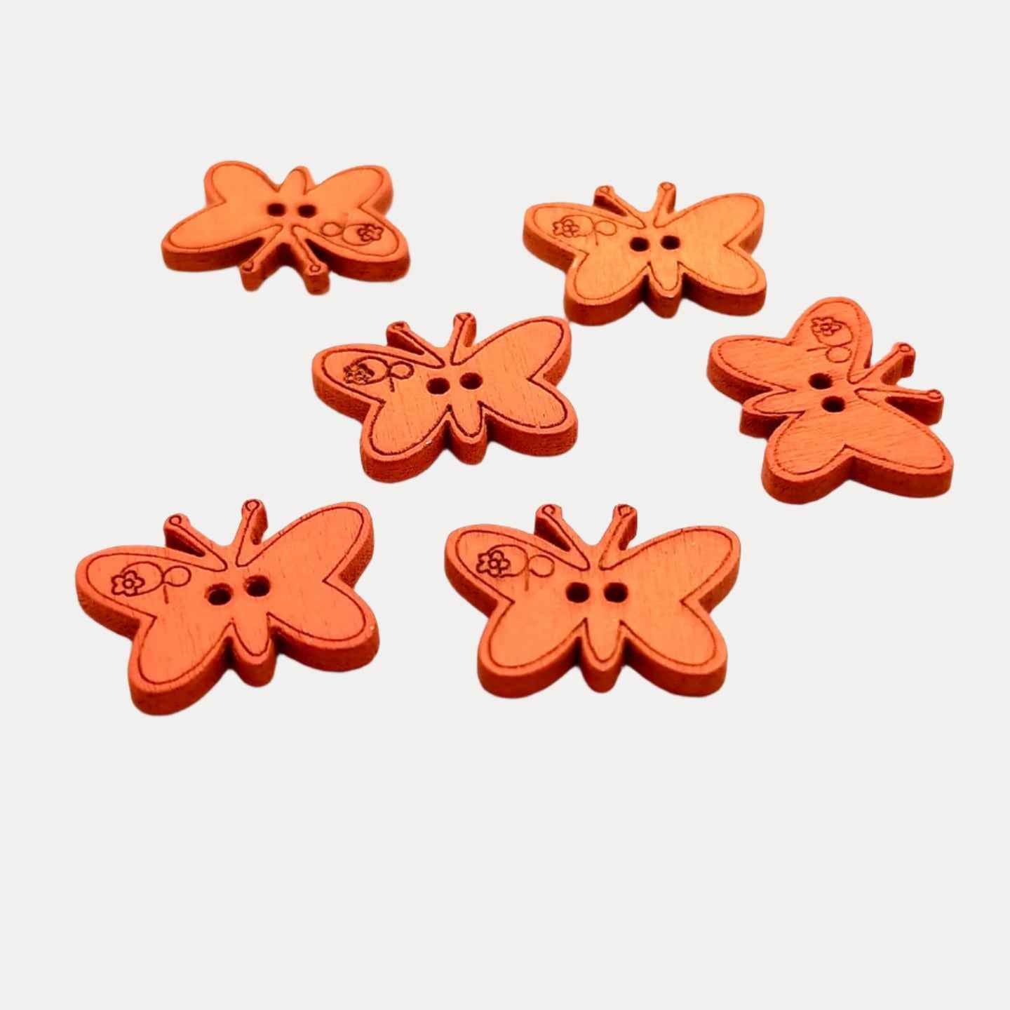 Wooden Butterfly Buttons