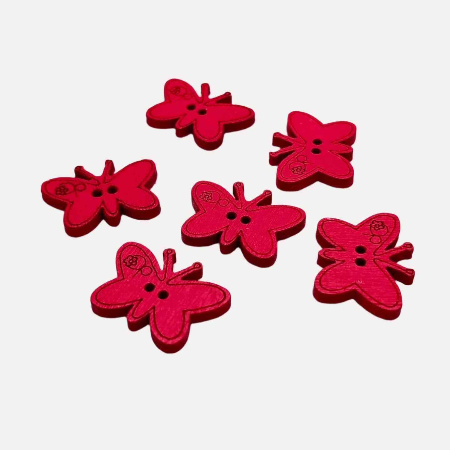 Wooden Butterfly Buttons