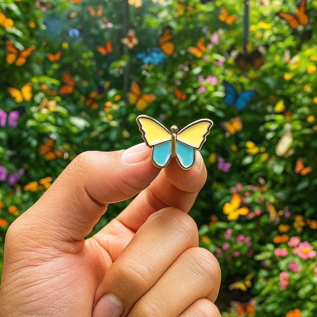 Butterfly Plastic Button