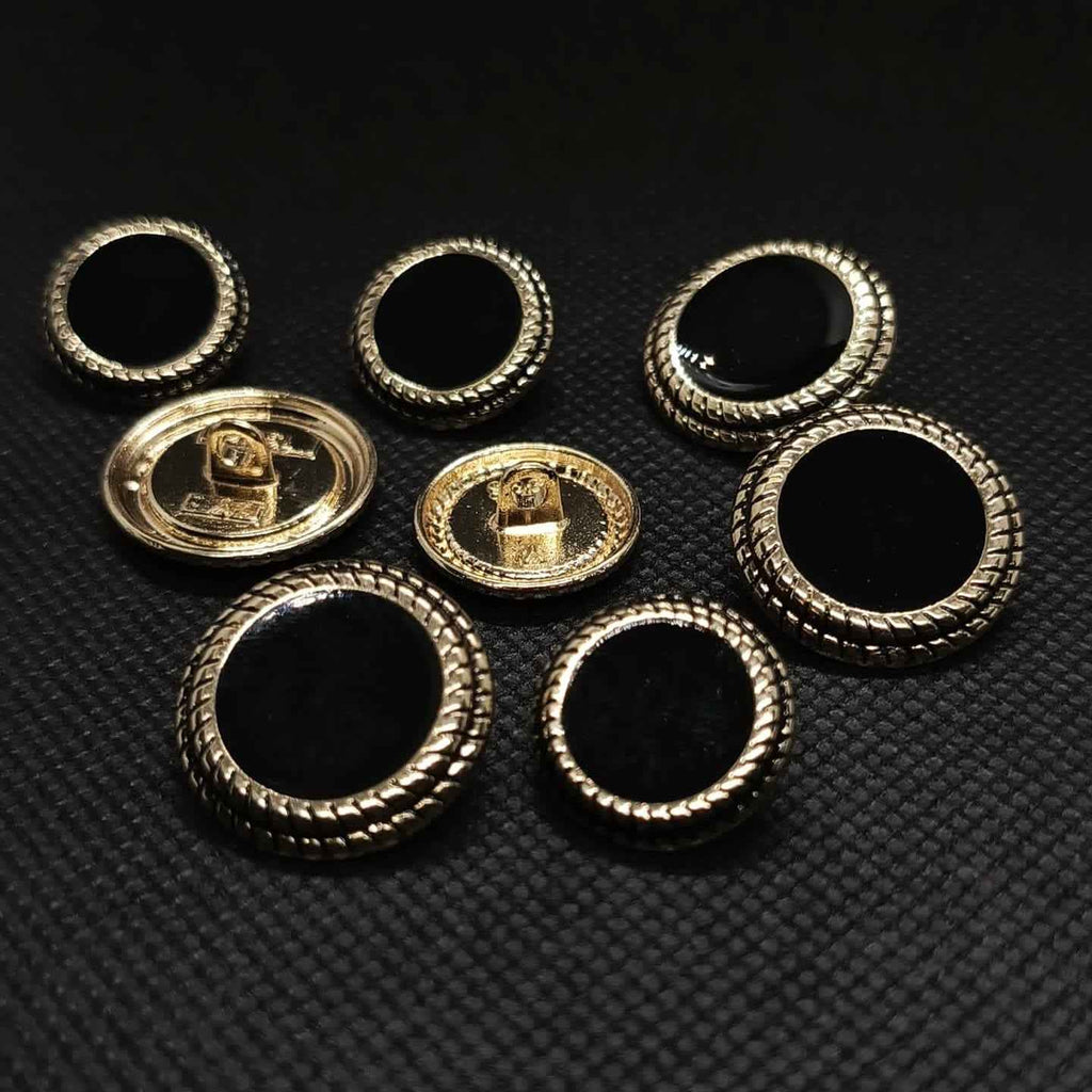 Rope-Edged Metal Buttons