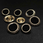 Rope-Edged Metal Buttons