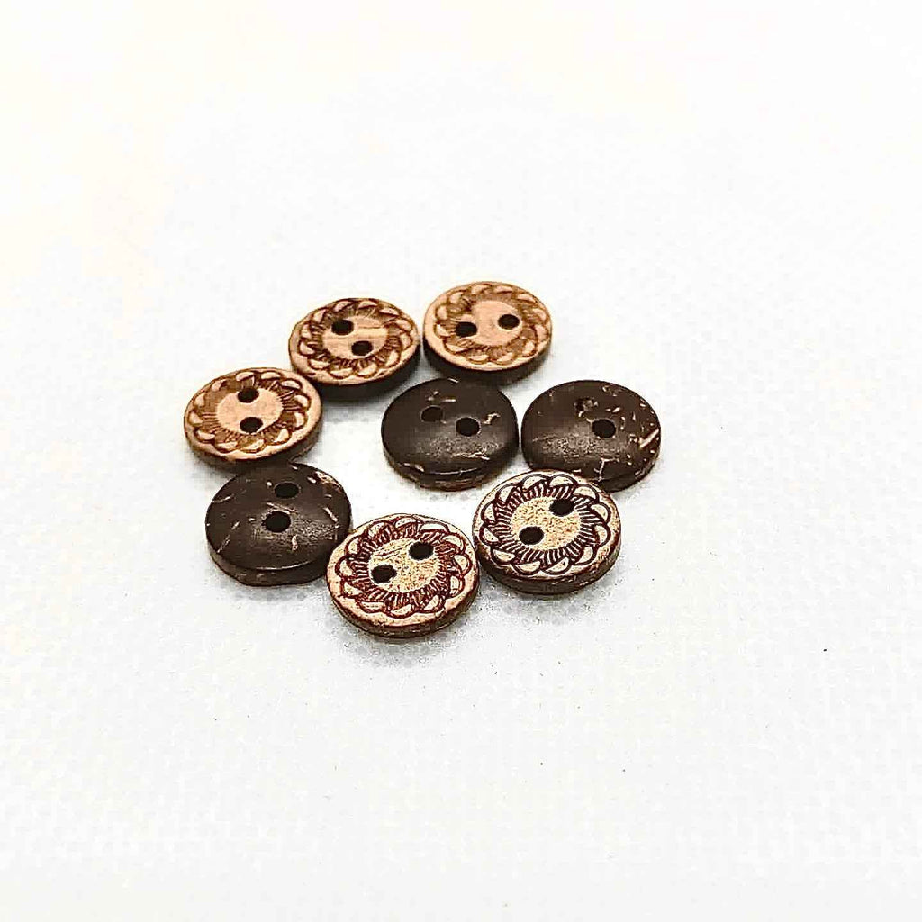 Artisan Carved Coconut Buttons