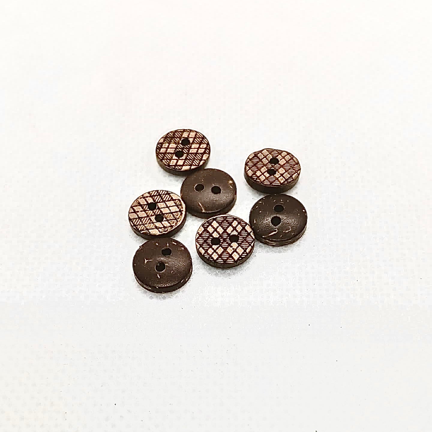 Diamond Weave Coconut Button