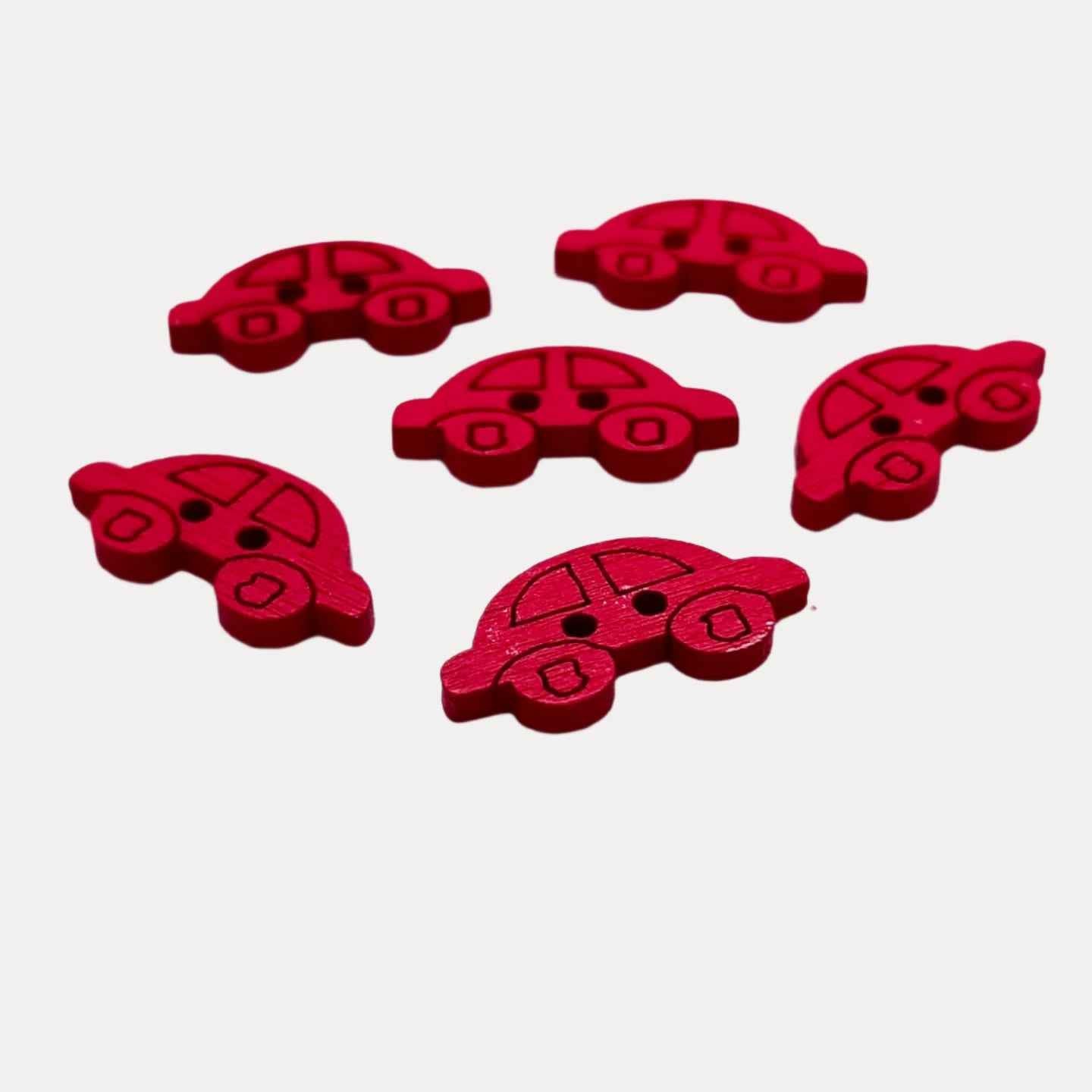 Colorful Wooden Car Buttons