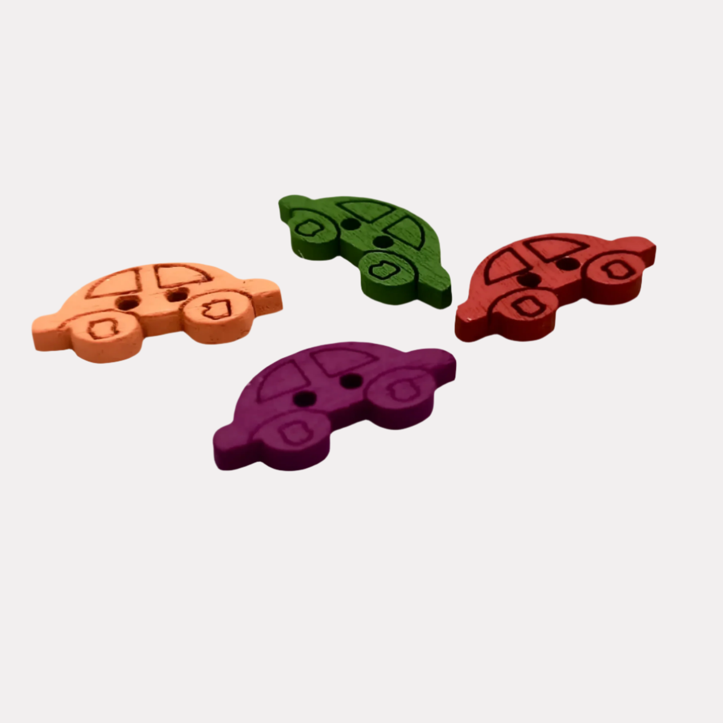 Colorful Wooden Car Buttons