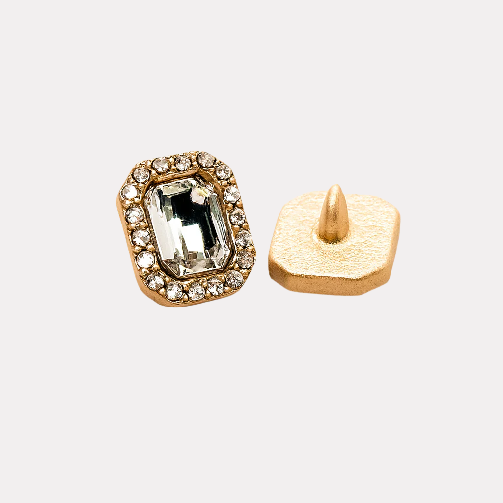 Crystal Octagon Button