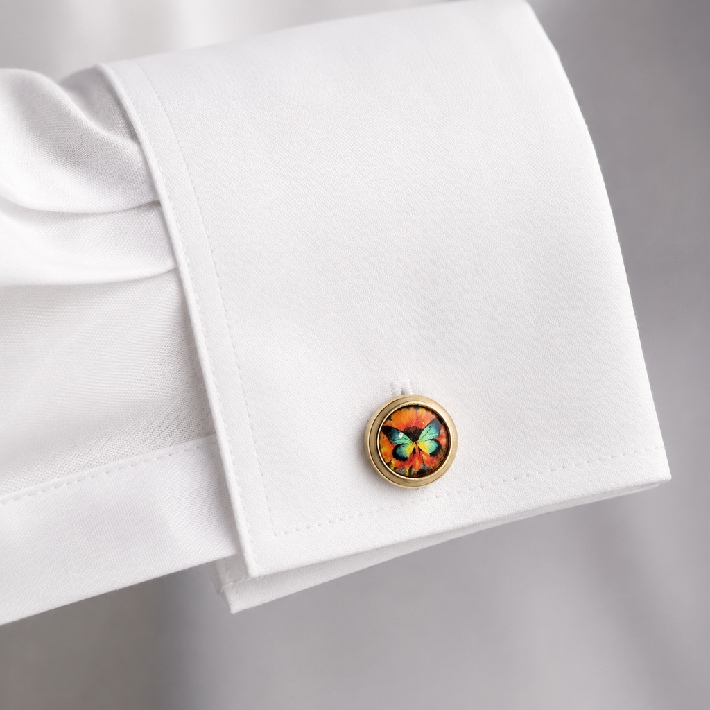 Vintage Butterfly Button Cover