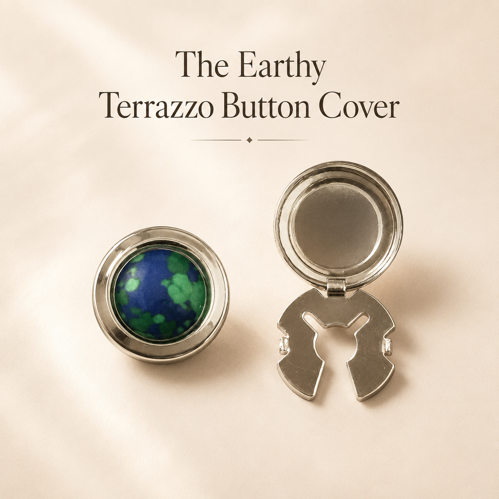 The Earthy Terrazzo Button Cover