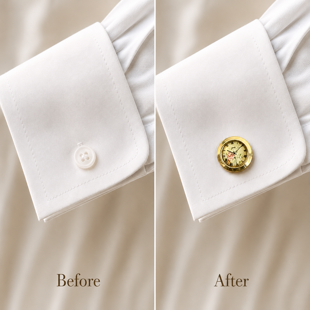 The Timeless Clock Button Cover