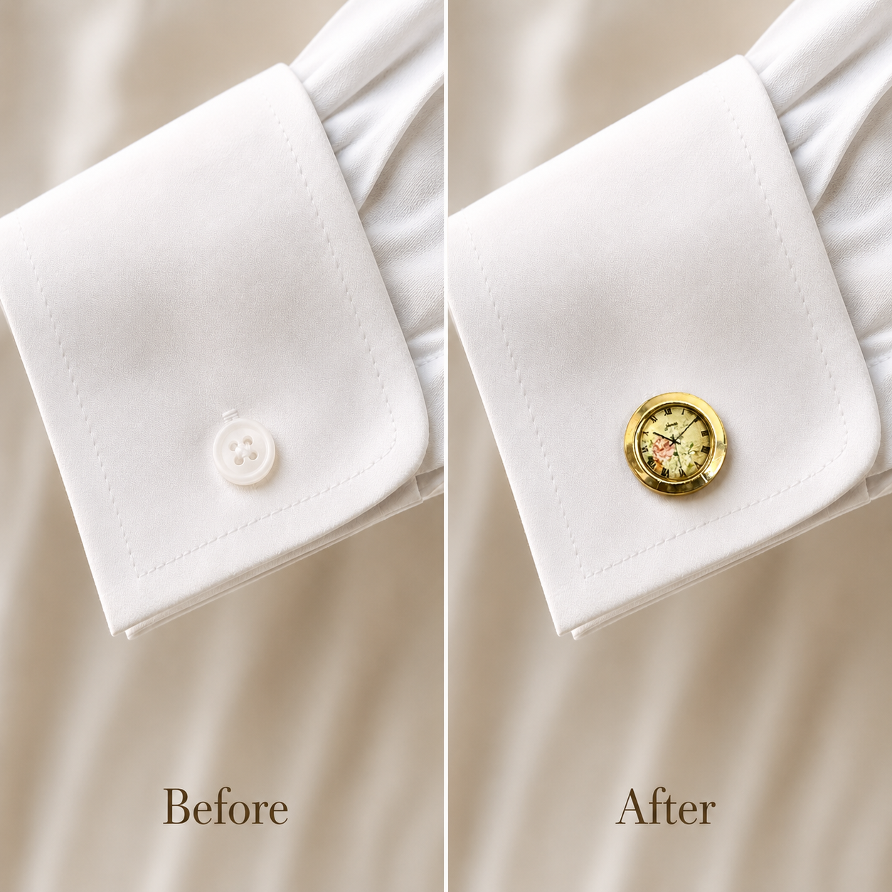 The Timeless Clock Button Cover