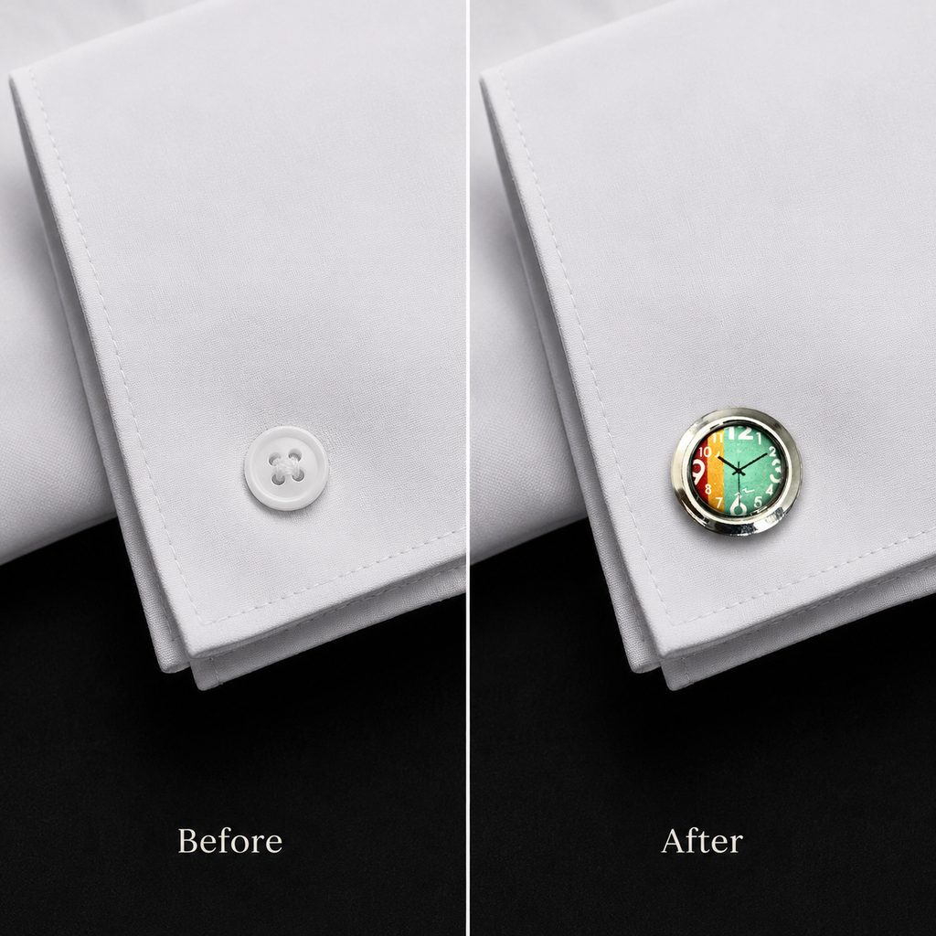 The Multicolored Watch Button Cover