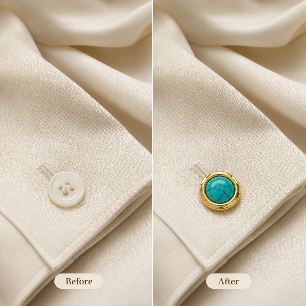 The Feroza Stone Button Cover
