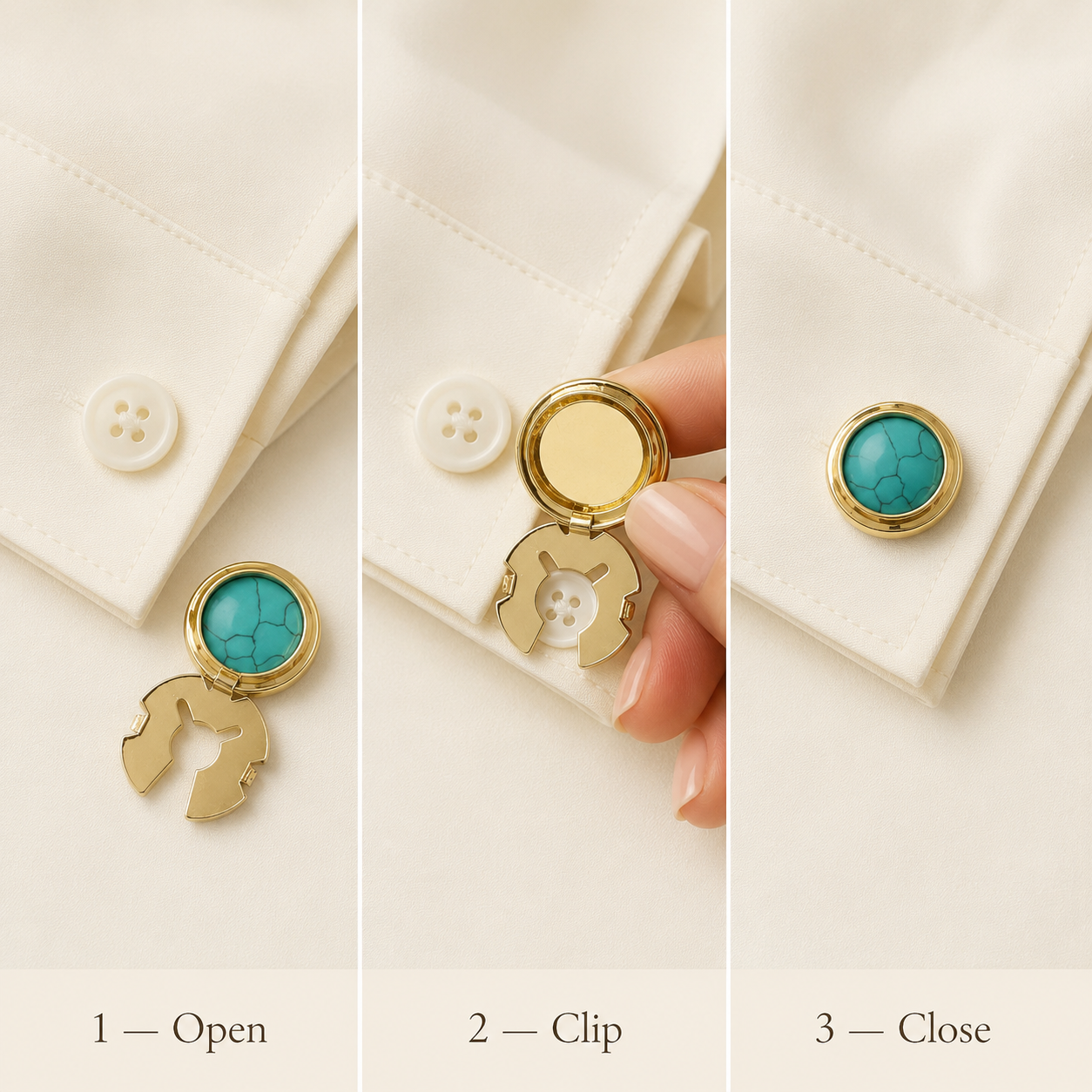 The Feroza Stone Button Cover