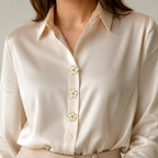 The Pearlized Flower Button Cover