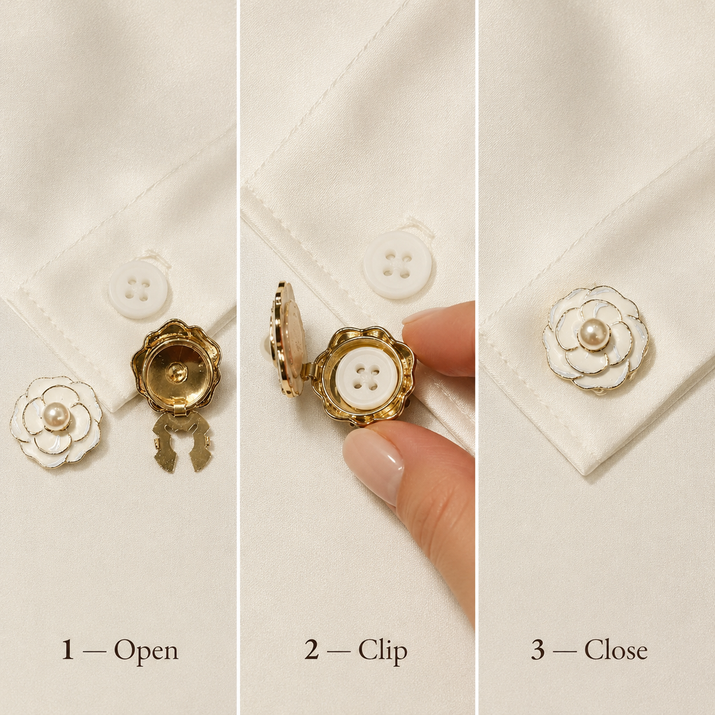 The Floral Button Cover | Unisex