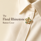 The Floral Rhinestone Button Cover