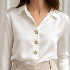 The Floral Rhinestone Button Cover