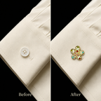 The Floral Rhinestone Button Cover
