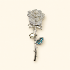 Midnight Dew Rose Pin (Hijaab Pin)