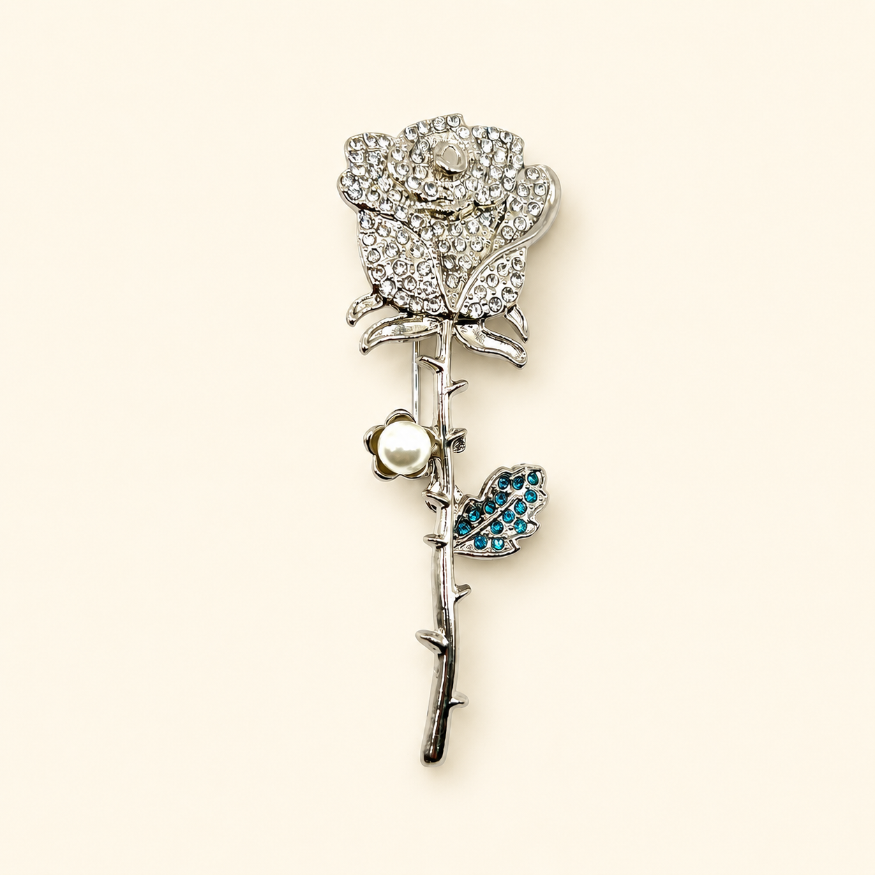 Midnight Dew Rose Pin (Hijaab Pin)