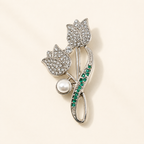 Crystal Bloom Tulip Pin (Hijaab Pin)