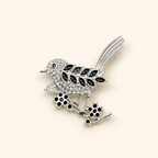Elegant Black Feather Bird Pin (Hijaab Pin)