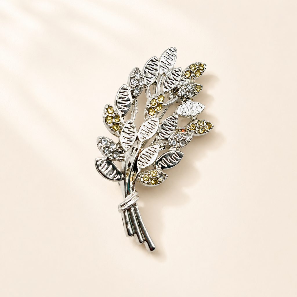 Festive Leaf Pin Gold (Hijaab Pin)