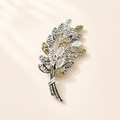 Festive Leaf Pin Gold (Hijaab Pin)