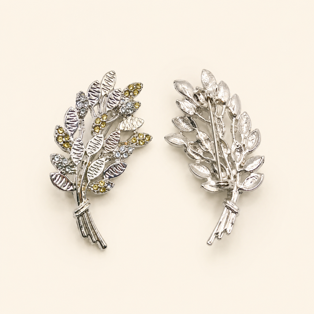 Festive Leaf Pin Gold (Hijaab Pin)