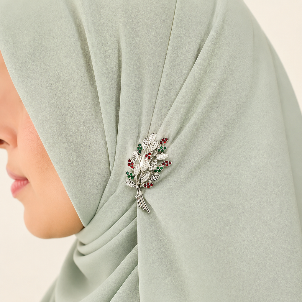 Festive Leaf Pin (Hijaab Pin)