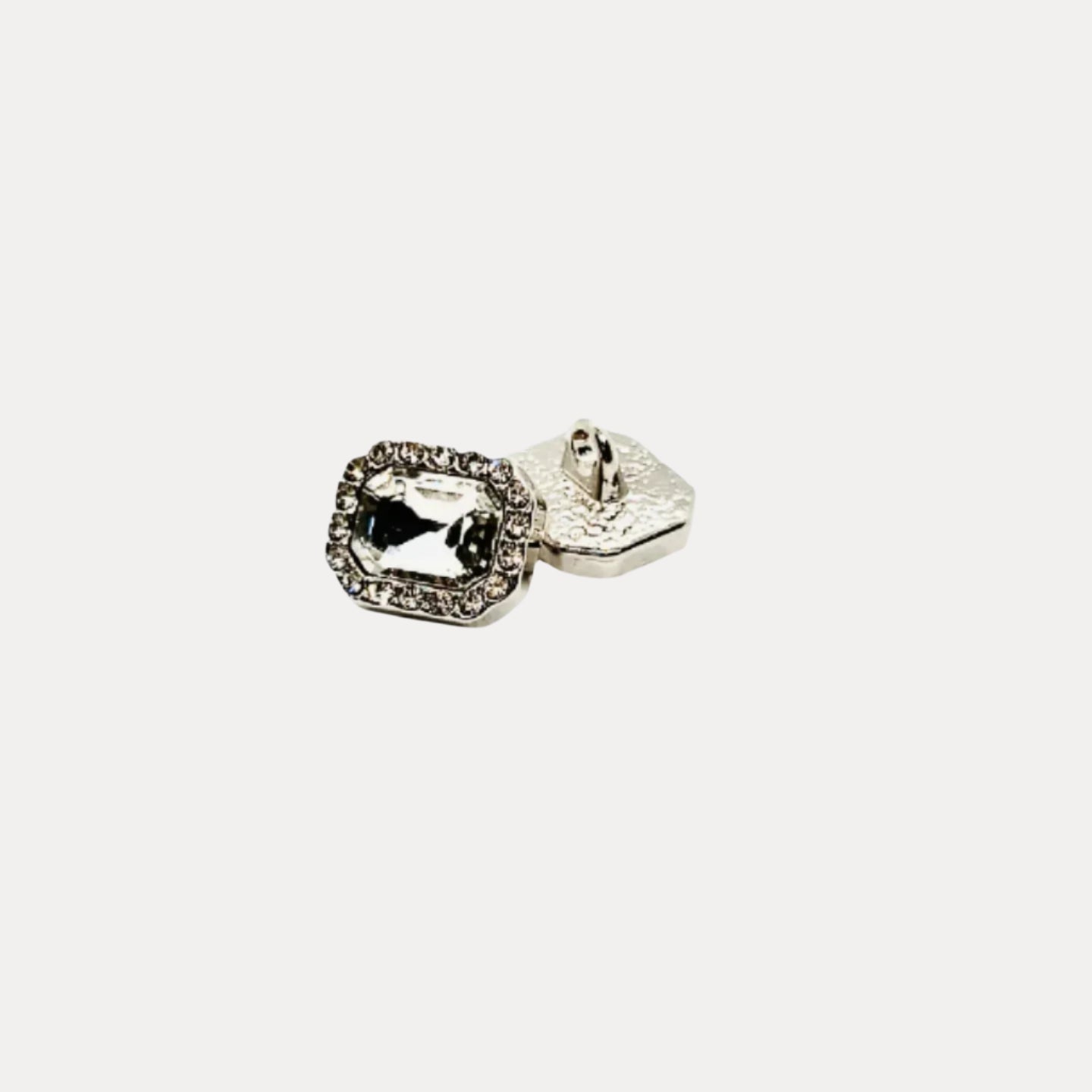 Chic Crystal Rectangle Button