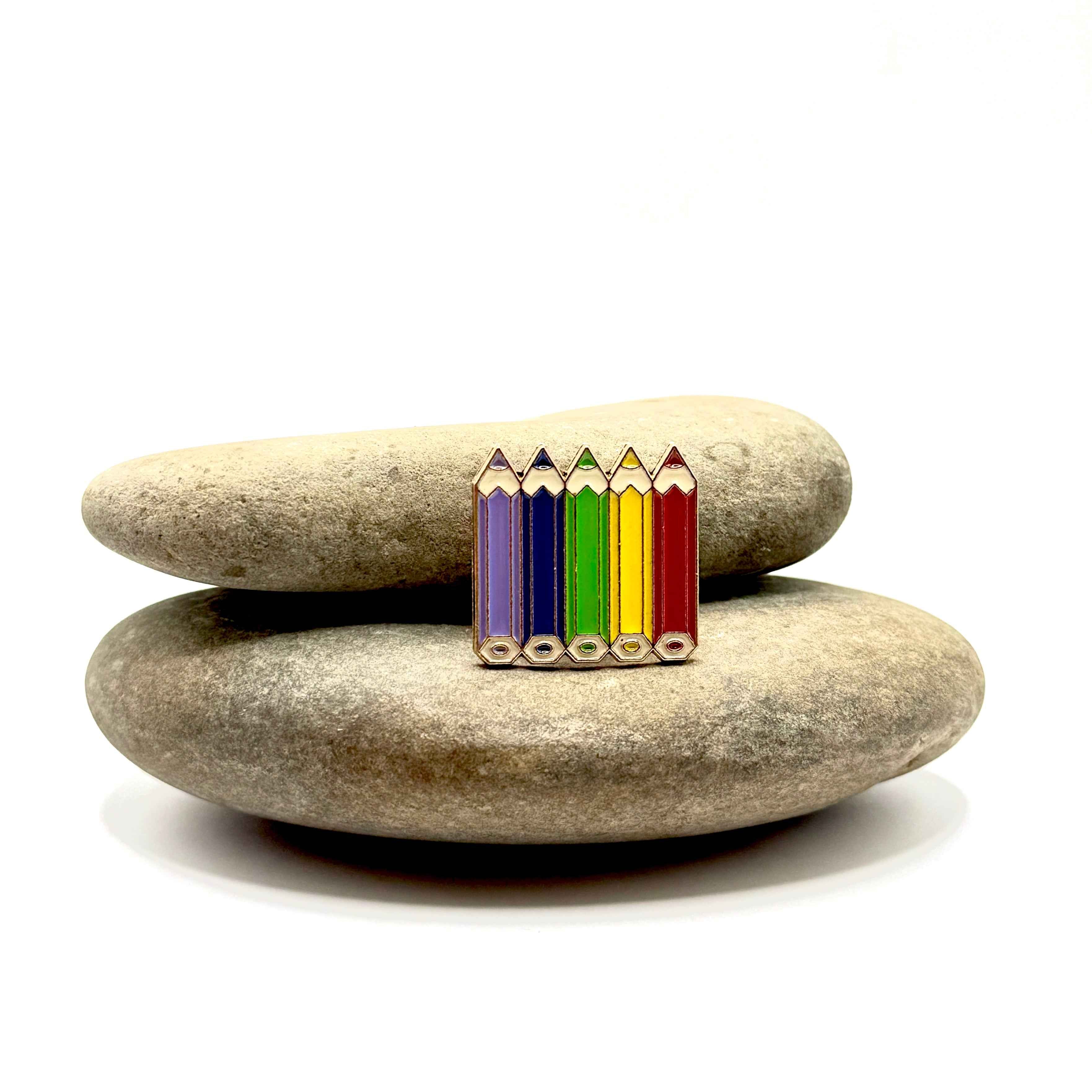 Rainbow Pencil Pin