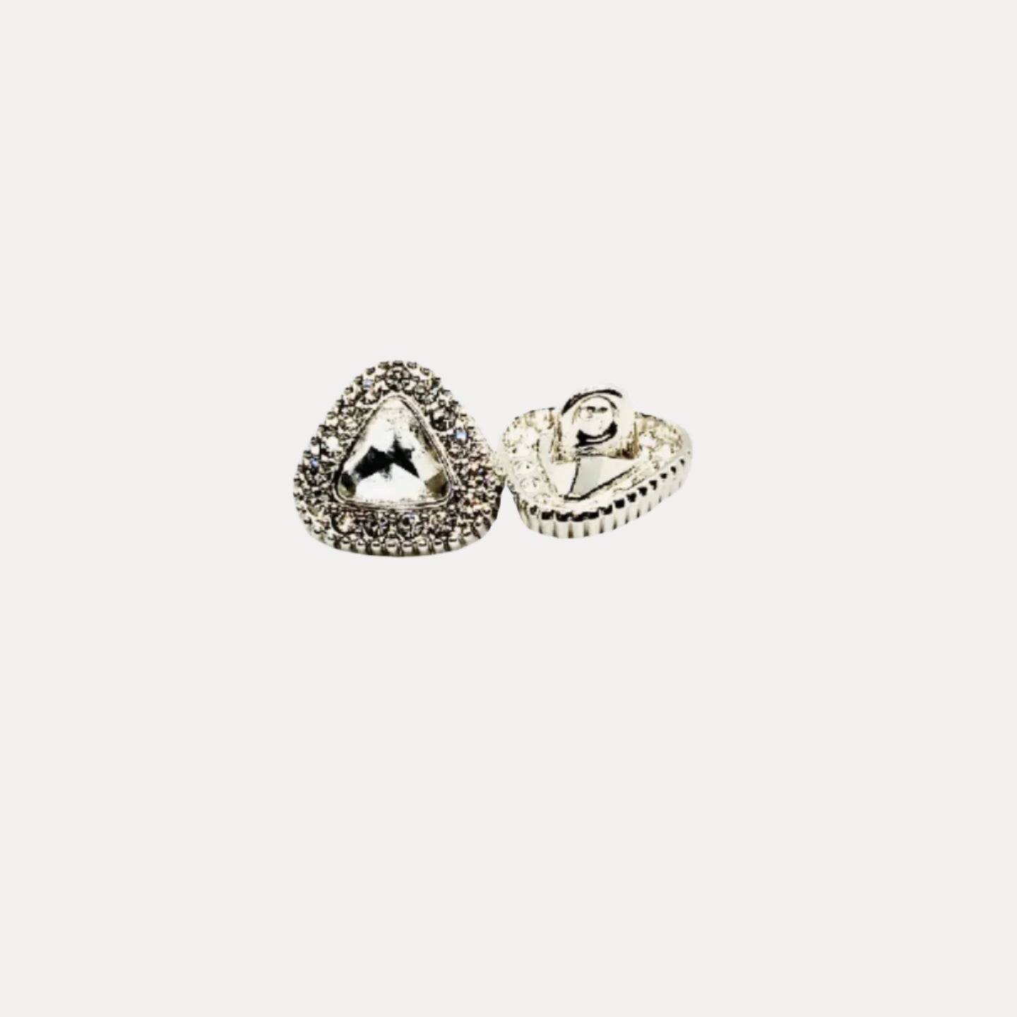 Crystal Detail Silver Buttons