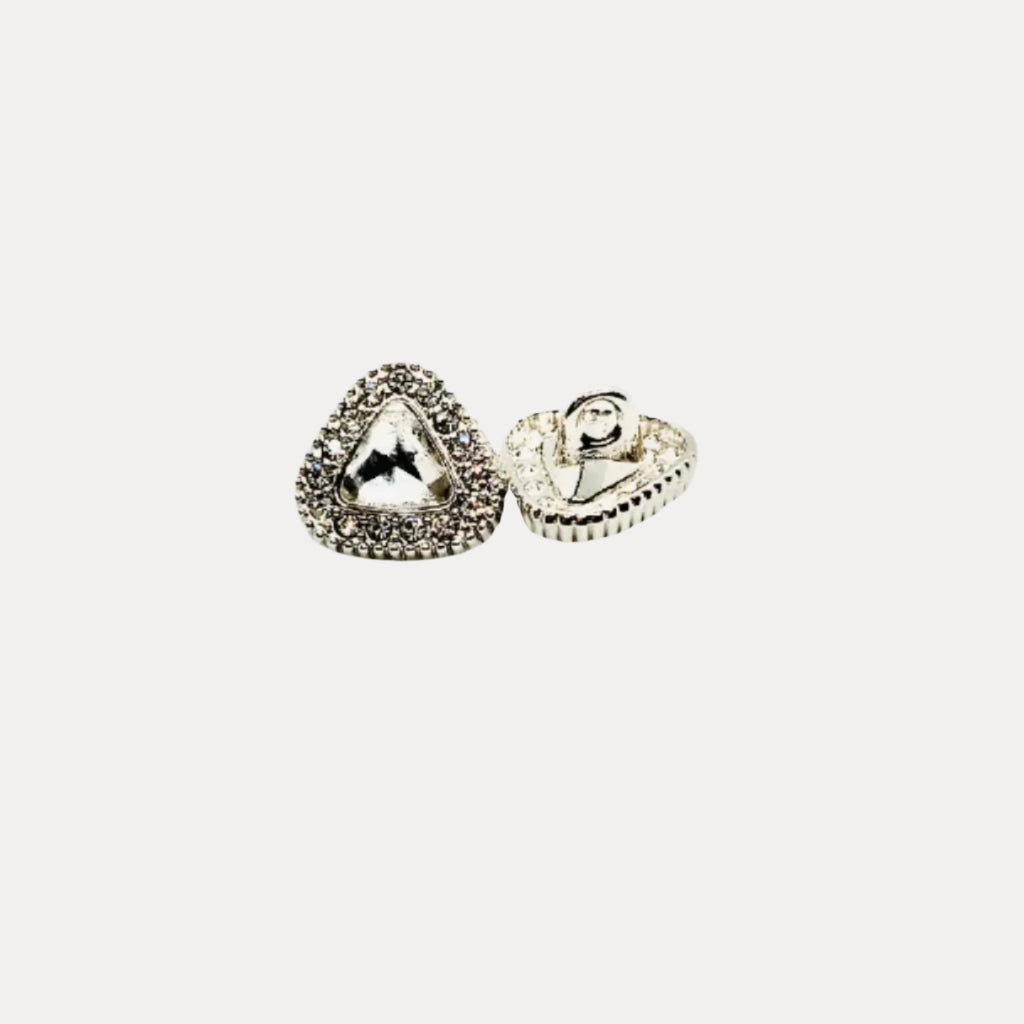 Crystal Detail Silver Buttons