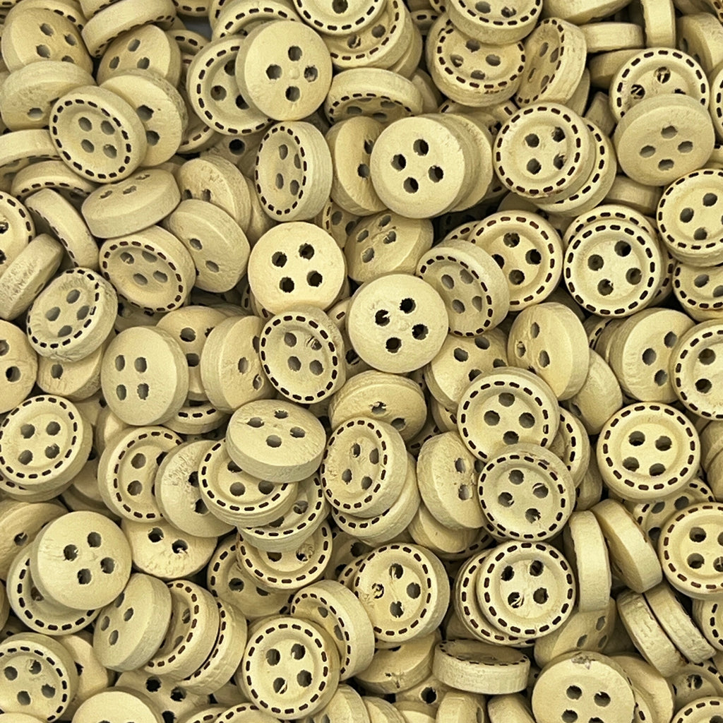 Dash Carved Wood Button